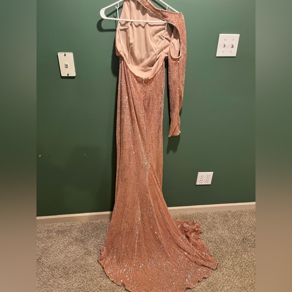 Coral sequence dress